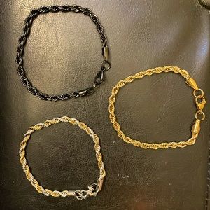 Set of 3 bracelets.  Brand new, never worn.